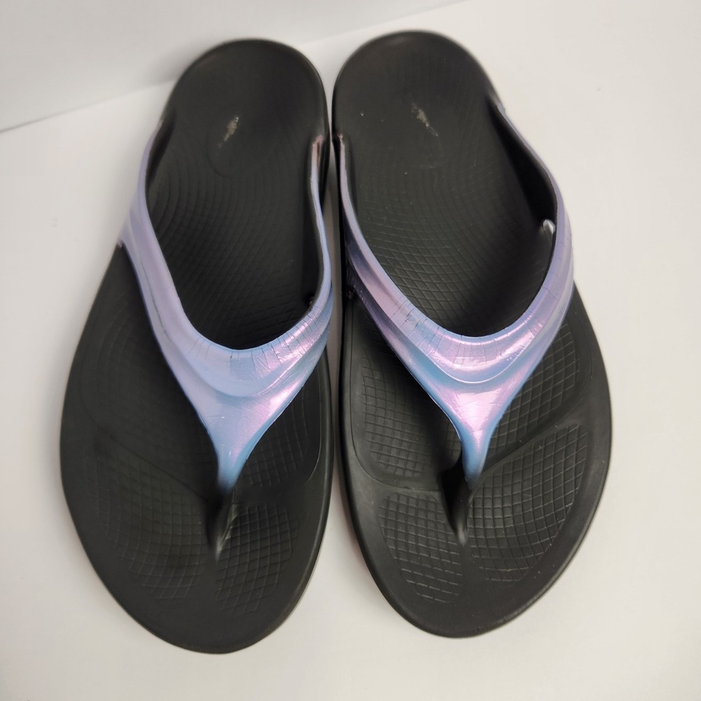 Oofos Oolala Women's Luxe Frost Sandals Size W9 - Picture 5 of 9